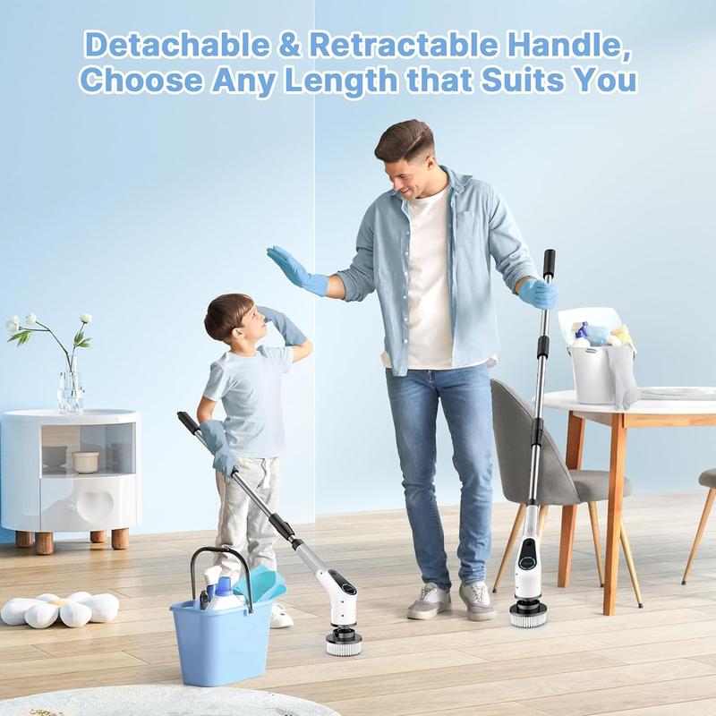 Cordless Cleaning Brush Electric Spin Scrubber