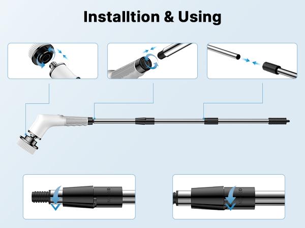 Cordless Cleaning Brush Electric Spin Scrubber
